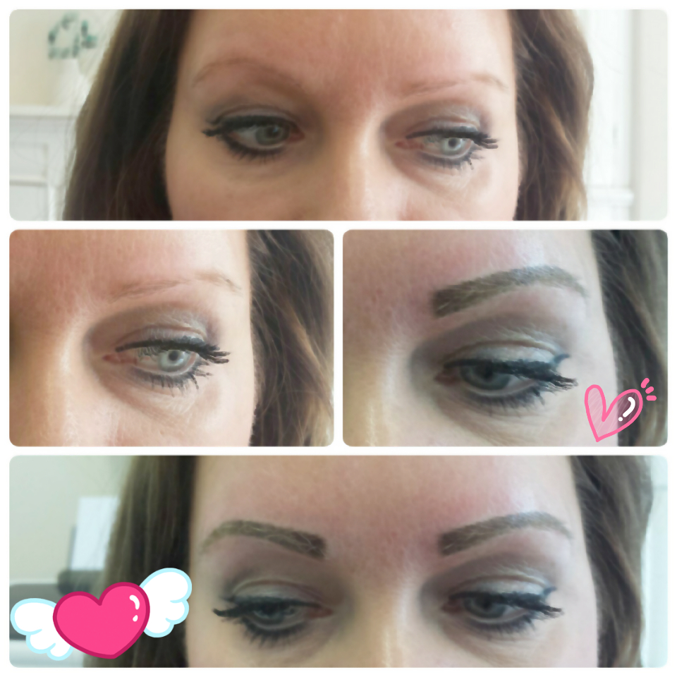semi permanent makeup before & after