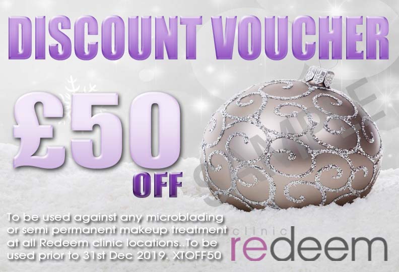 £50 off microblading discount voucher